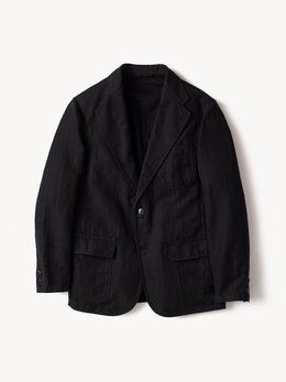 Black Capitola Linen Carry-On Jacket